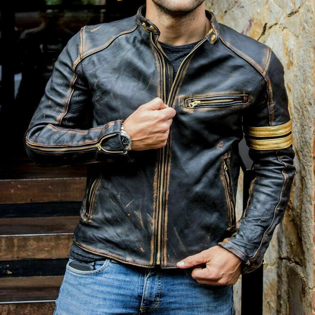 Vintage leather shops jacket