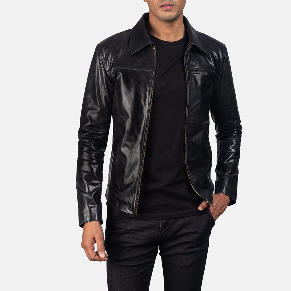 Mans leather jacket best sale