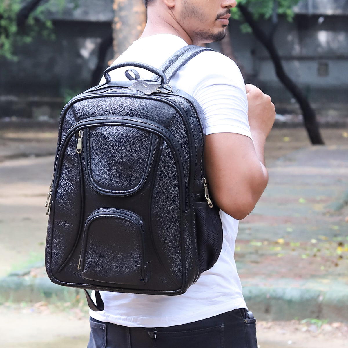 Leather Backpack Street Style BOYATU Genuine Leather Backpack