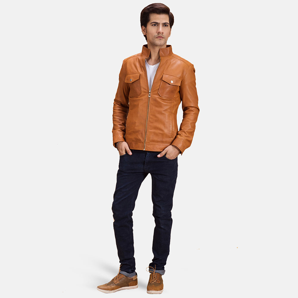 Voltex Leather Biker Jacket