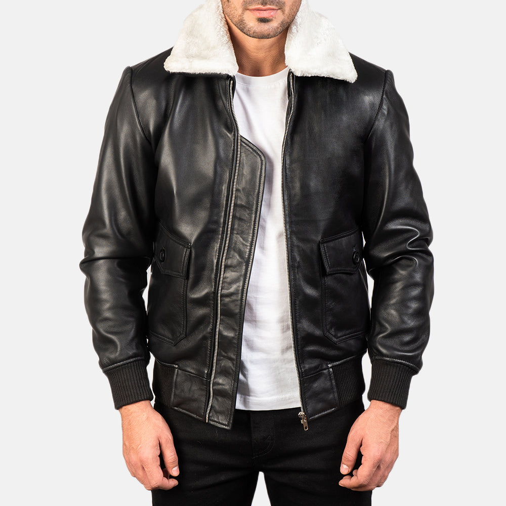 Airin G-1 Leather Bomber Jacket...