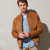 Shane Black Suede Bomber Jacket