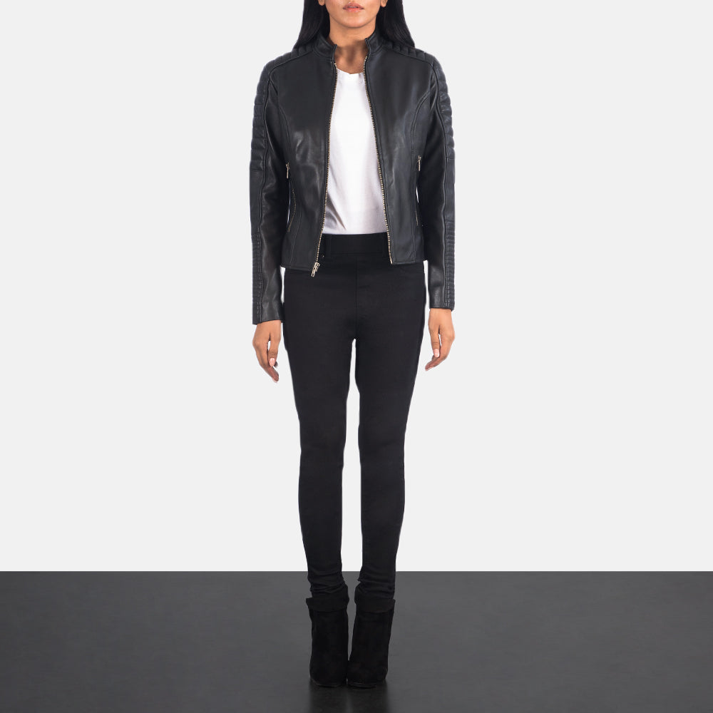 Adalyn Quilted Leather Biker Jacket