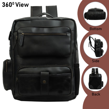 Classic Leather Travel Backpack