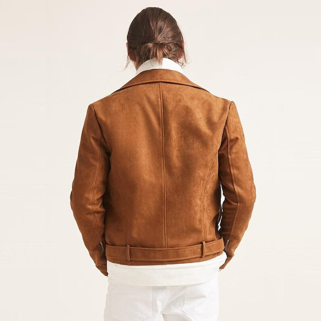 Todar Tan Suede Leather Jacket - Main Image