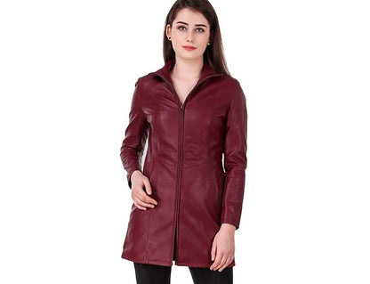 Round Alric Long Leather Blazer