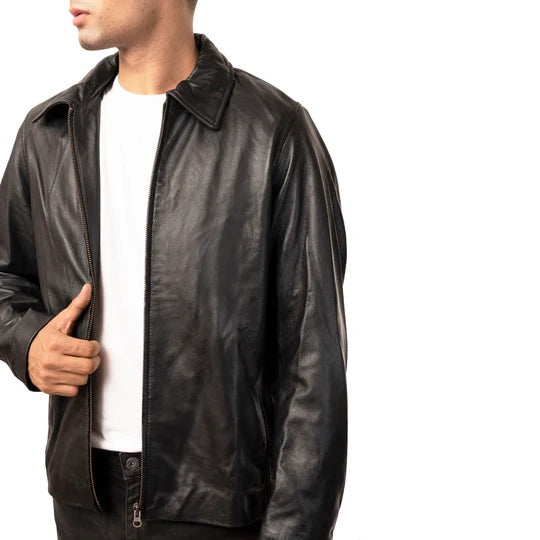 Hunter Leather Biker Jacket