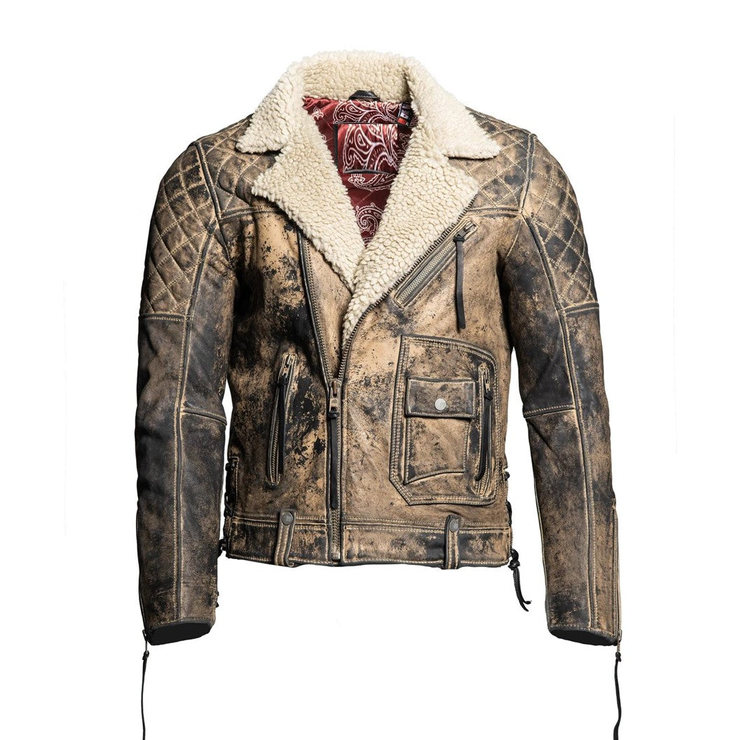 Avelto Vintage Leather Biker Jacket
