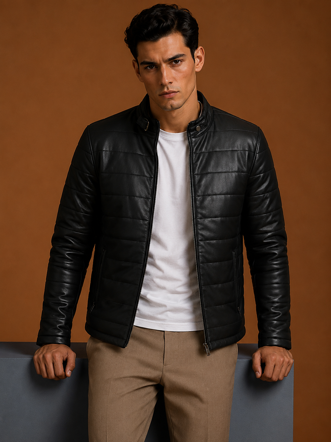 Boomer Leather Biker Jacket