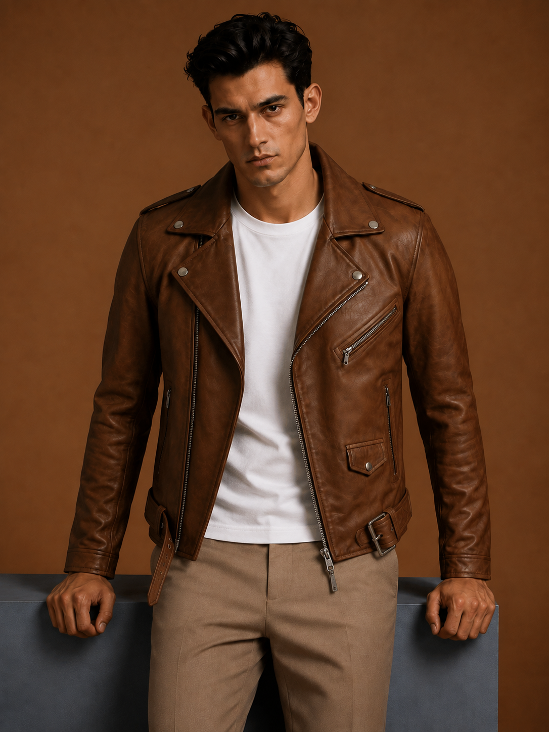 Tonn Brown Leather Jacket