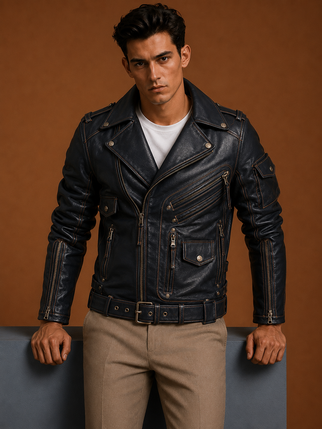 Cobra Biker Leather Jacket