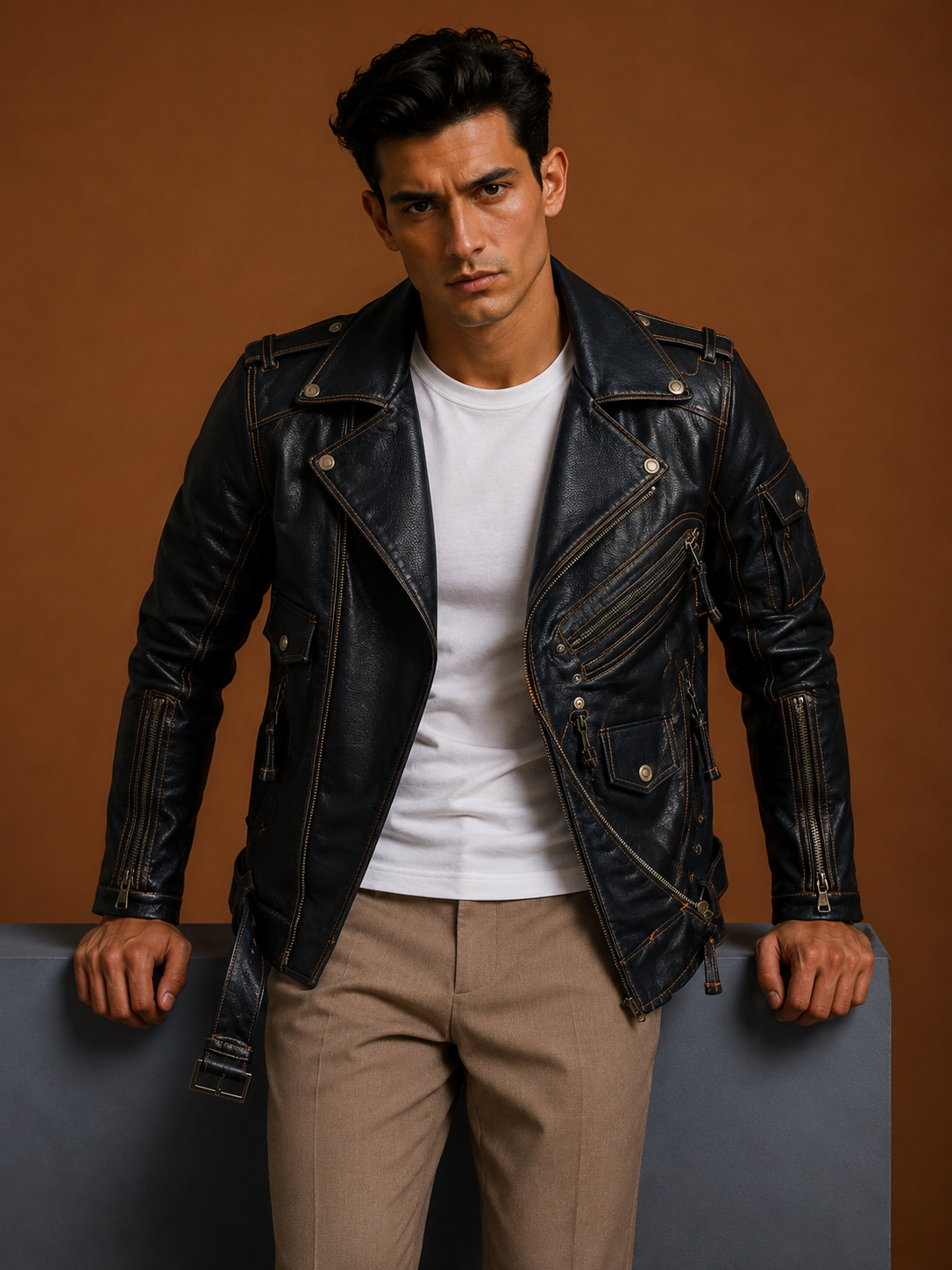 Cobra Biker Leather Jacket