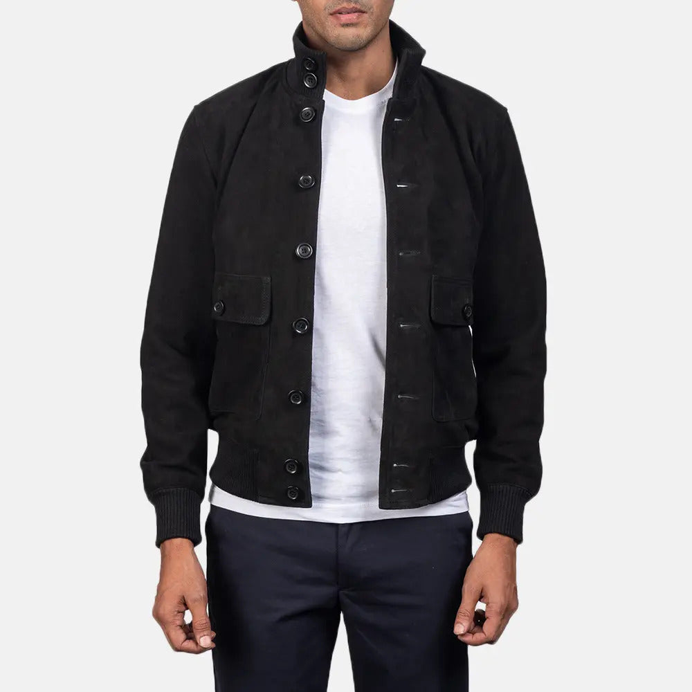 Eaton Suede Bomber Jacket