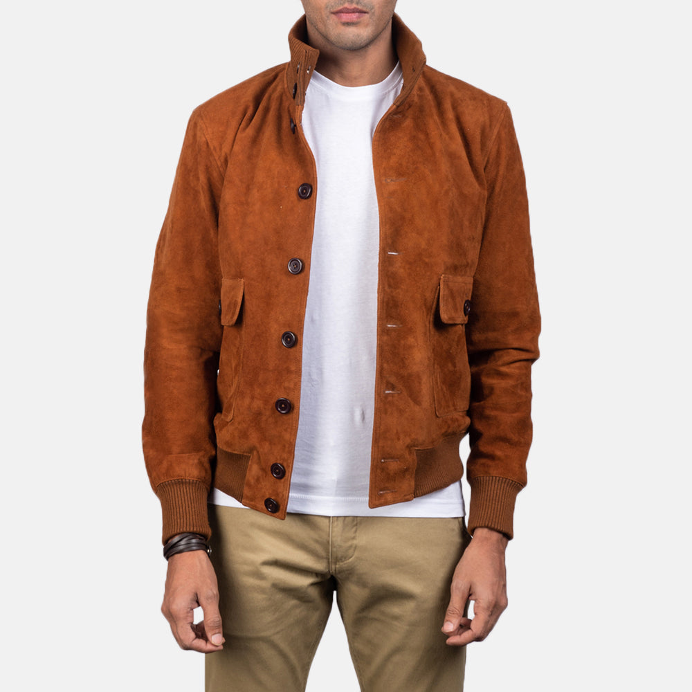 Eaton Suede Bomber Jacket