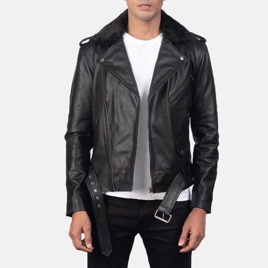 Furton  Leather Biker Jacket