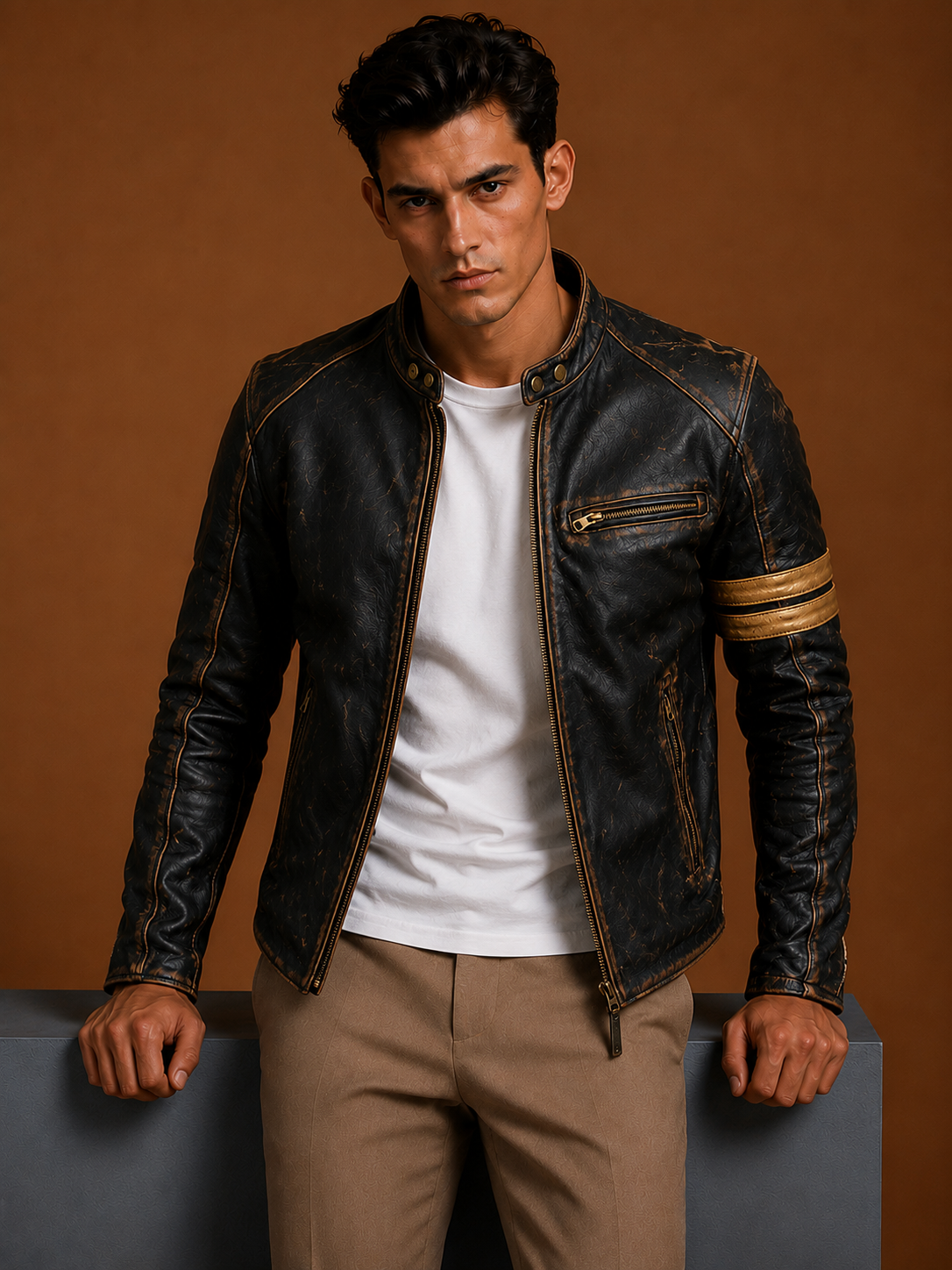 Raden Vintage Biker Jacket