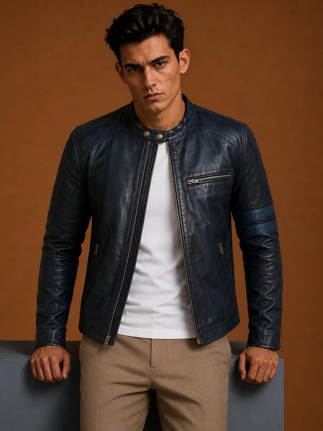 Cripple Leather Biker Jacket