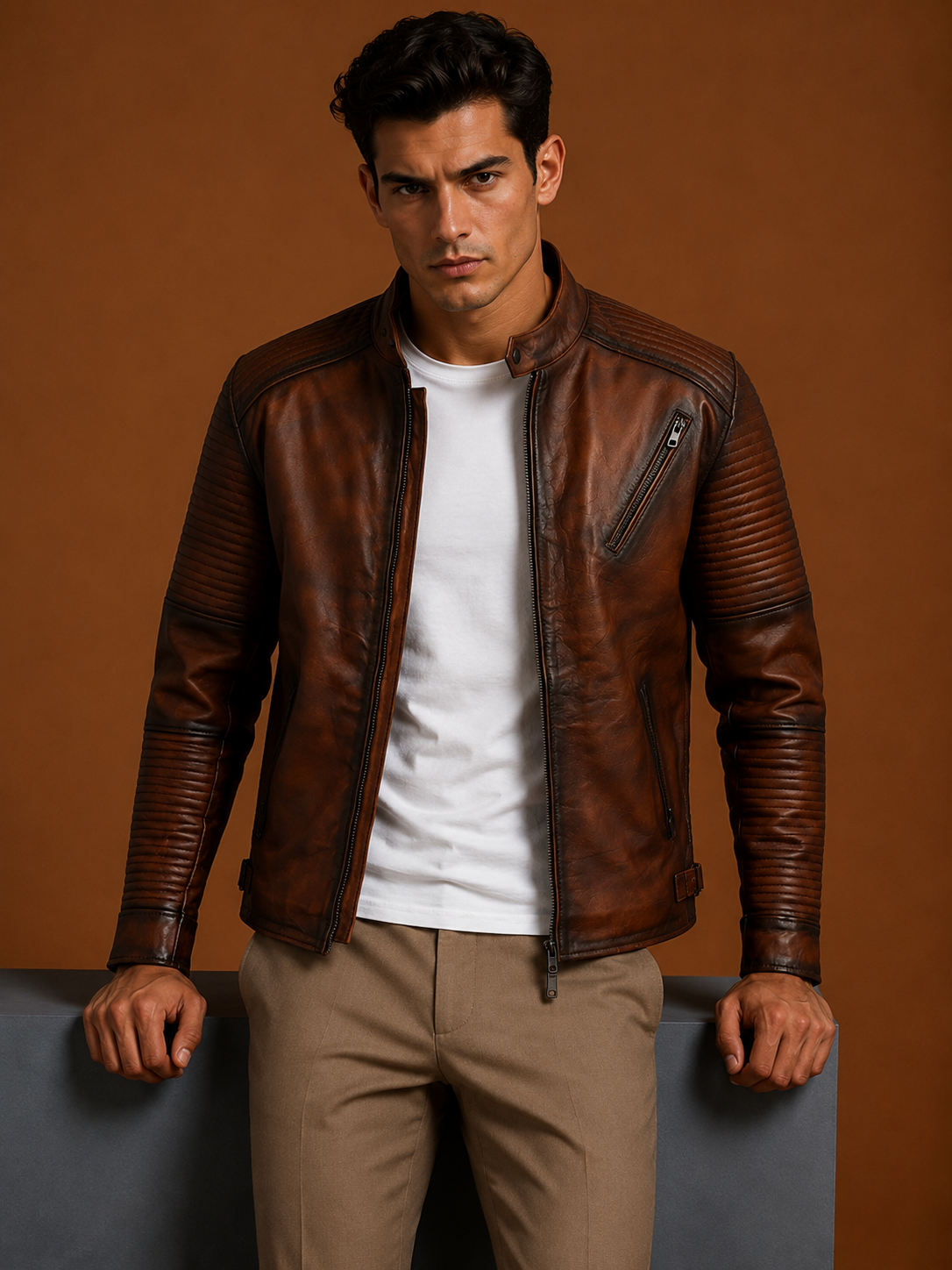 Saint Leather Biker Jacket