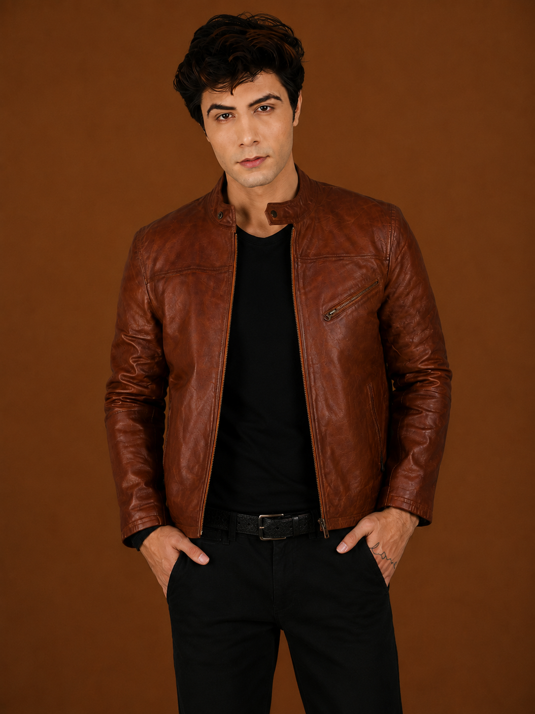 Parja Brown Leather Jacket