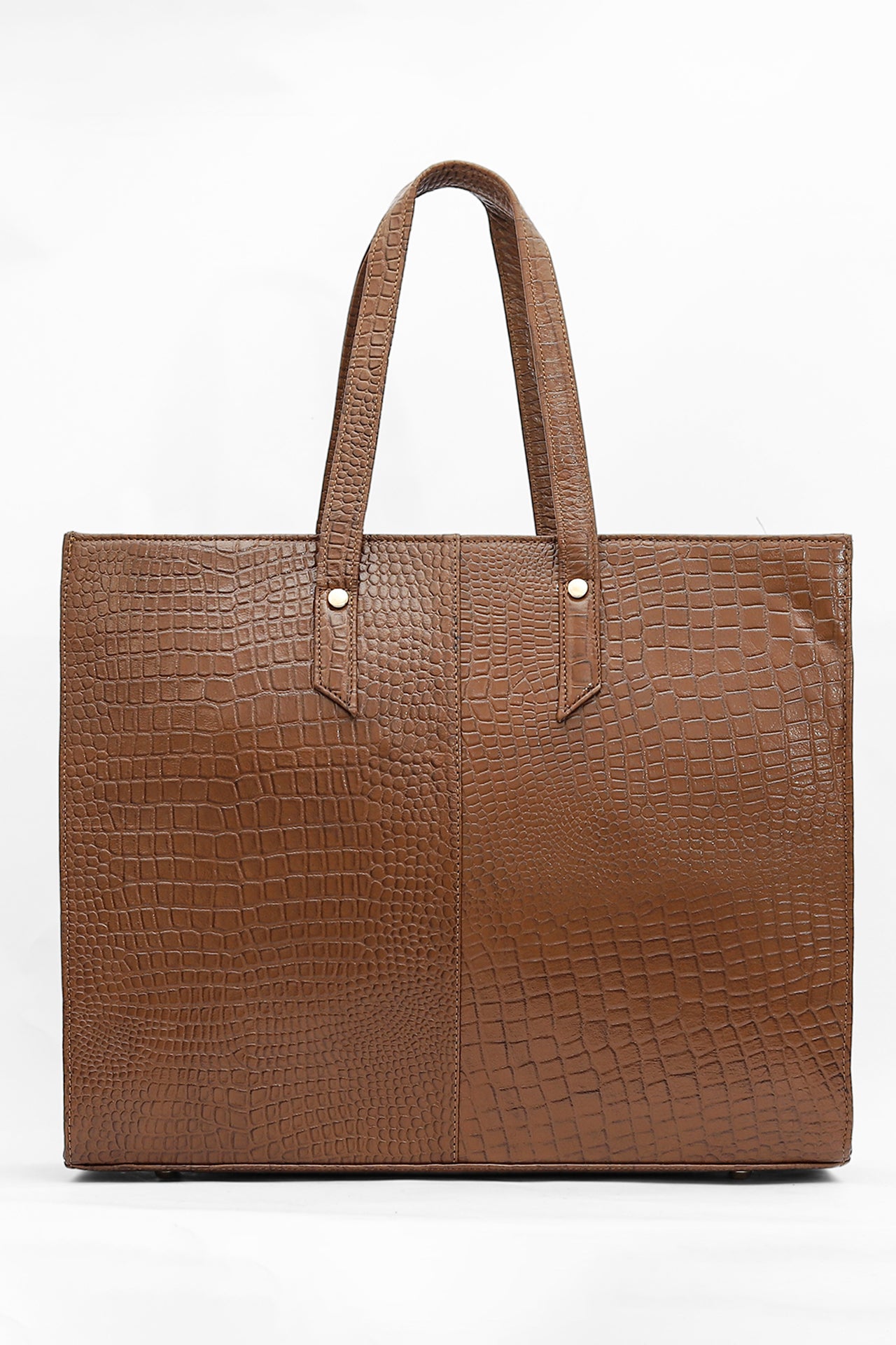 Croc Satchel Leather Ladies Handbag