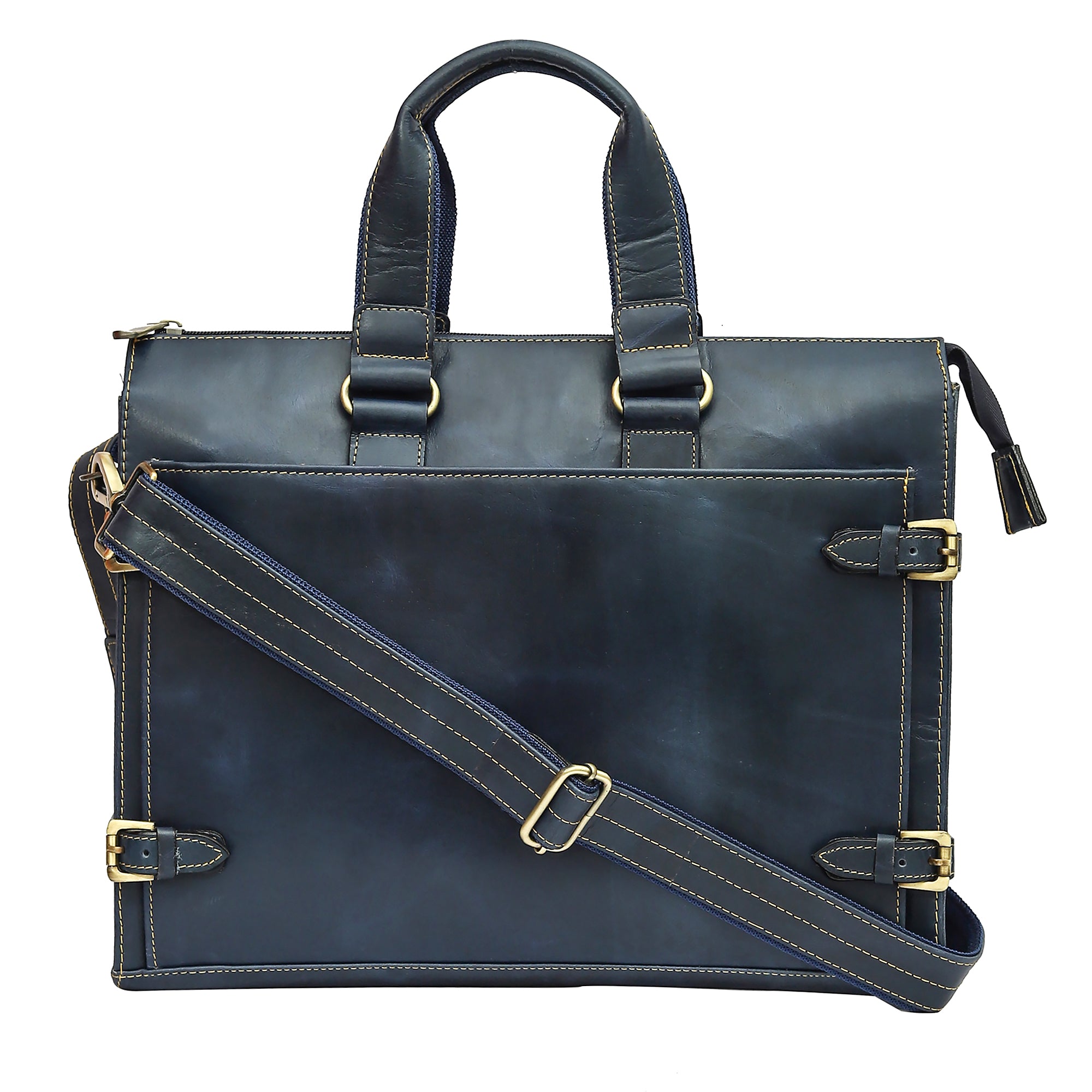 Remon 4 Buckle Crunch Leather Bag