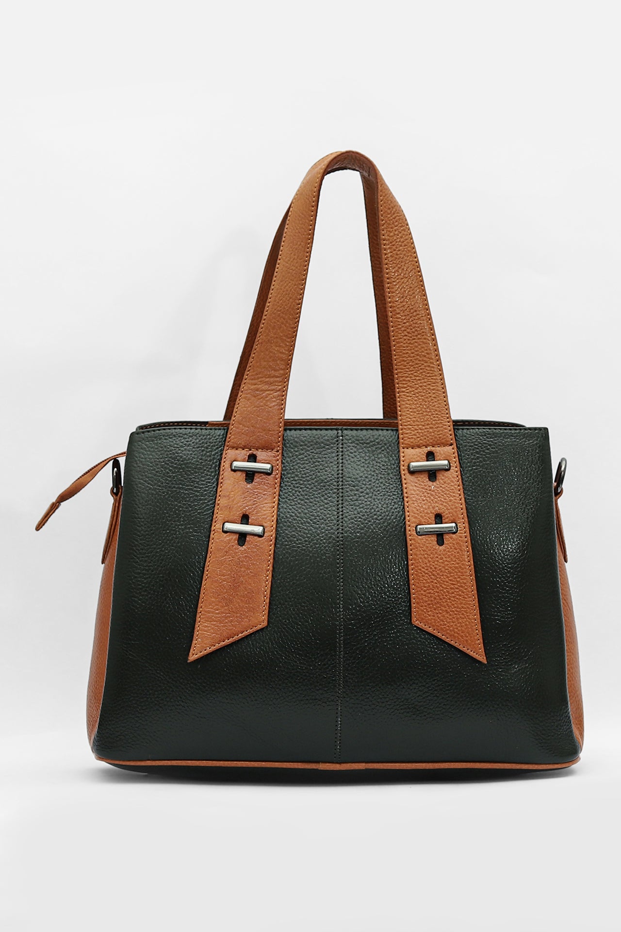 Dual-Tone Elegance Leather Purse