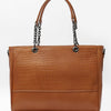 Elegant Leather Handbag with Chain Handles