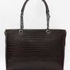 Elegant Leather Handbag with Chain Handles