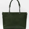 Elegant Leather Handbag with Chain Handles