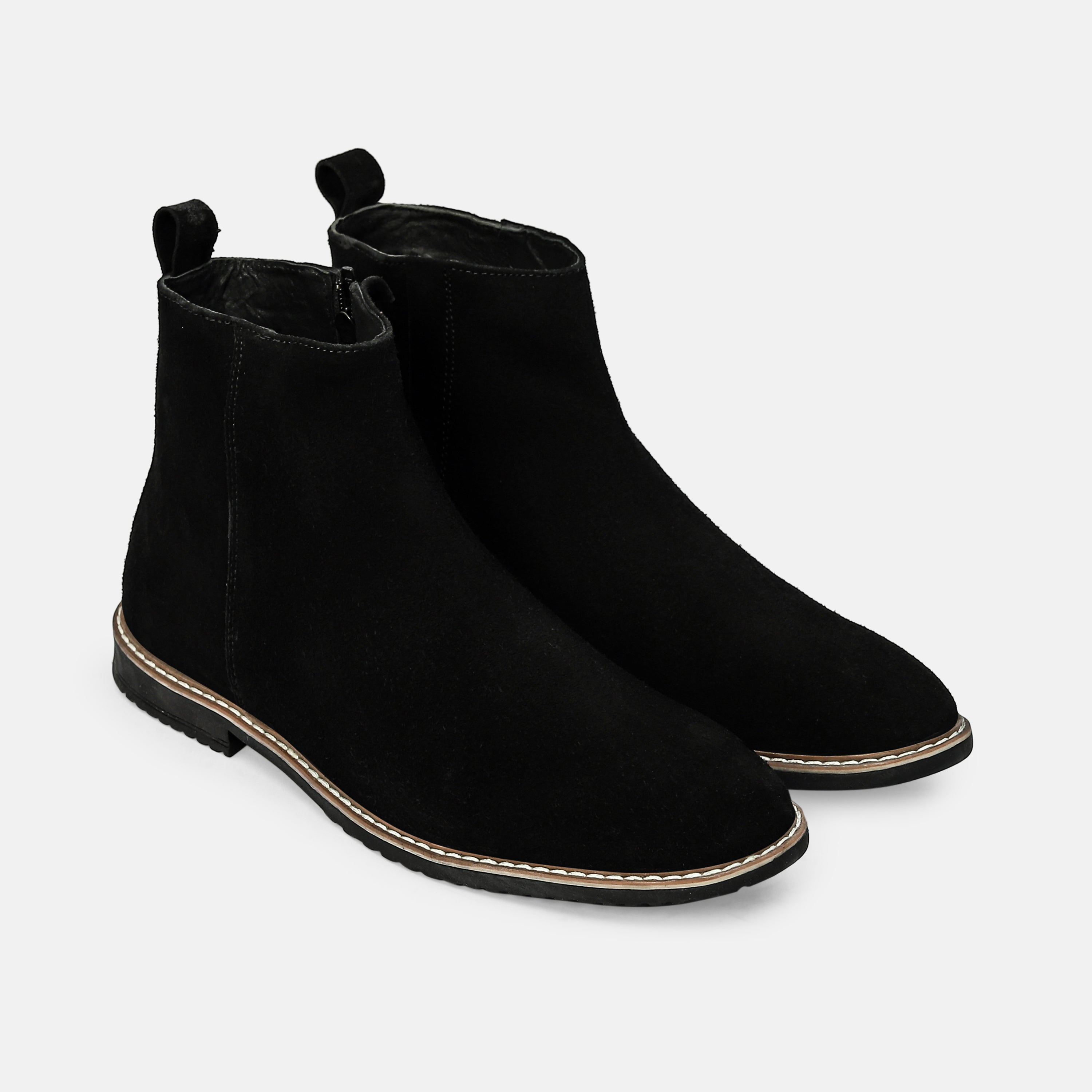 Raven Suede Leather Chelsea Boots