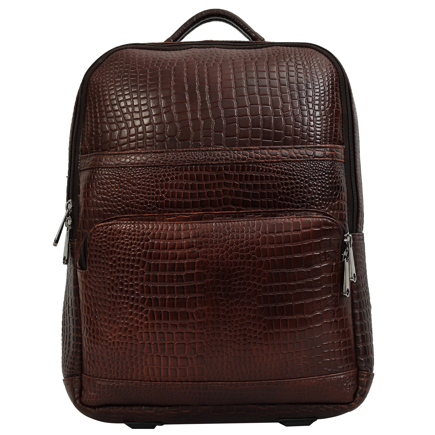 Croco Leather Backpack