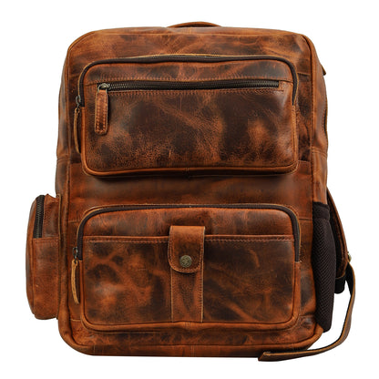 Classic Leather Travel Backpack