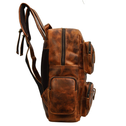 Classic Leather Travel Backpack