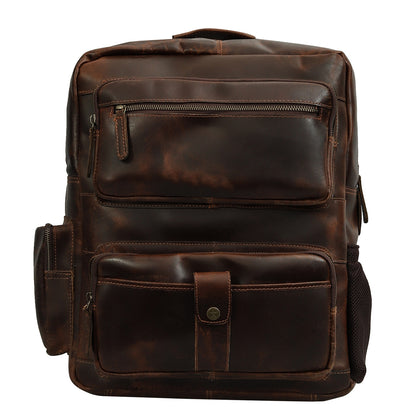 Classic Leather Travel Backpack