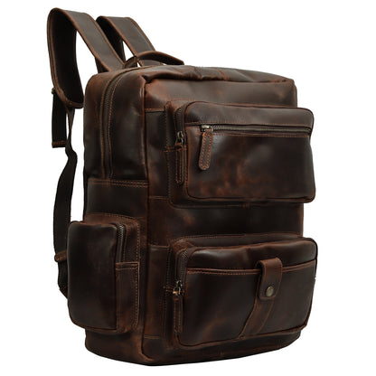 Classic Leather Travel Backpack