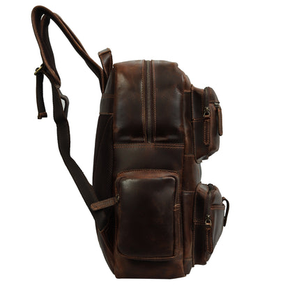 Classic Leather Travel Backpack