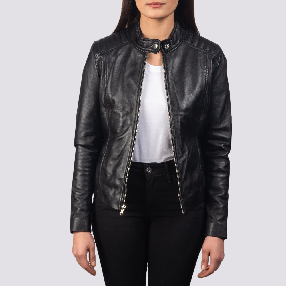 Kelsee Leather Biker Jacket