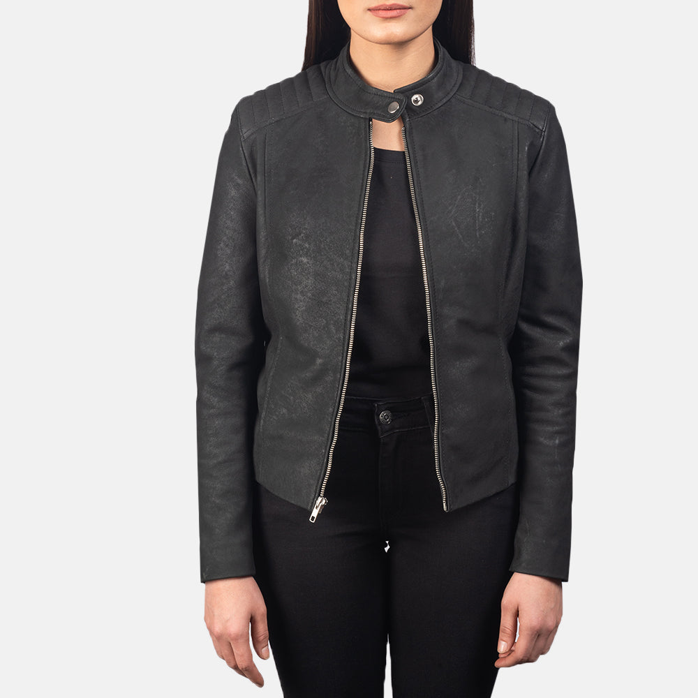 Kelsee Leather Biker Jacket
