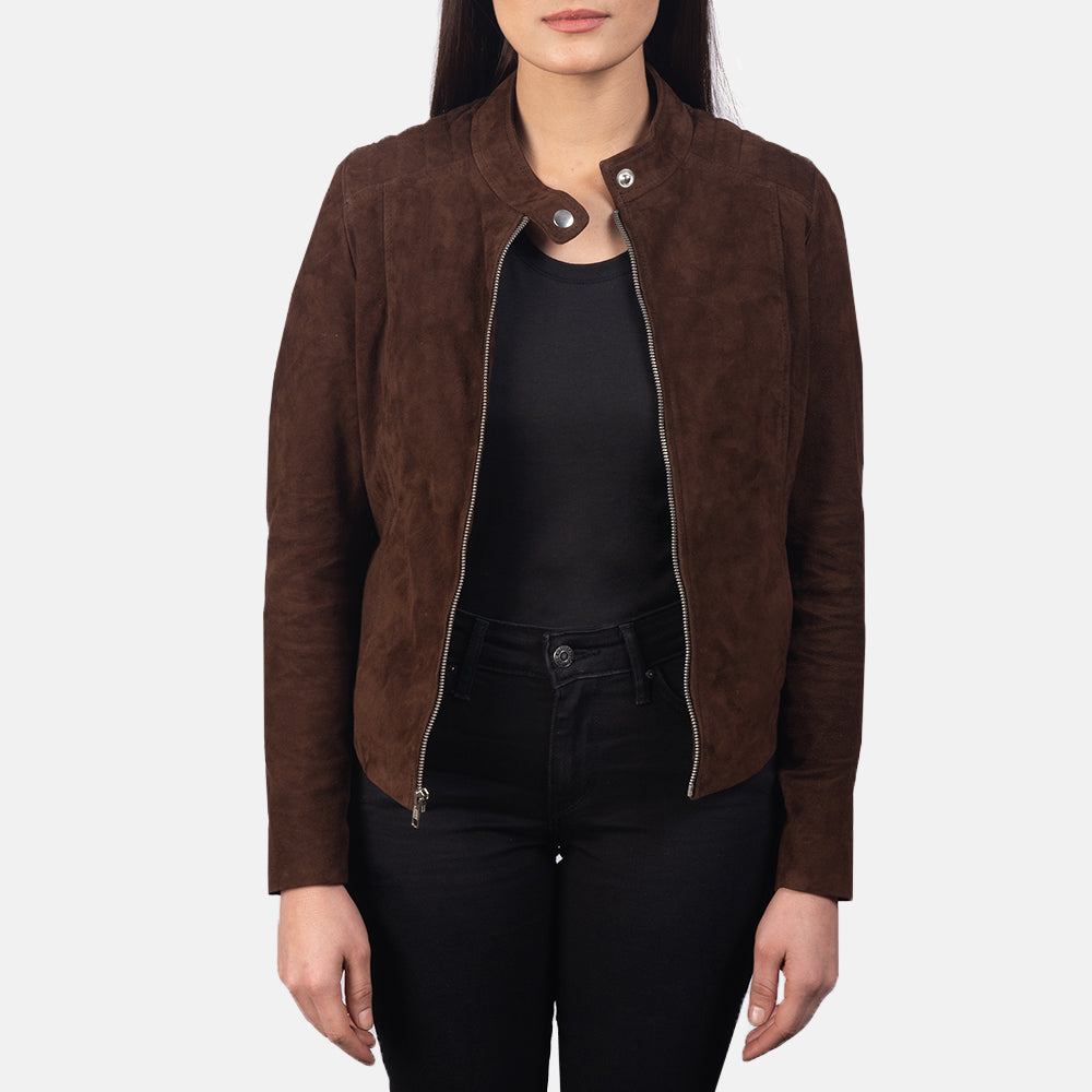 Kelsee  Suede Biker Jacket