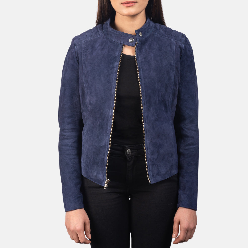 Kelsee  Suede Biker Jacket