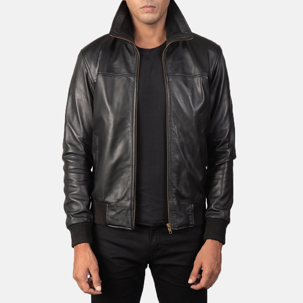 Air Rolf Leather Bomber Jacket