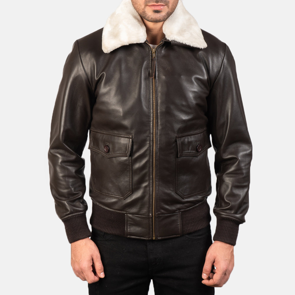 Airin G-1 Leather Bomber Jacket