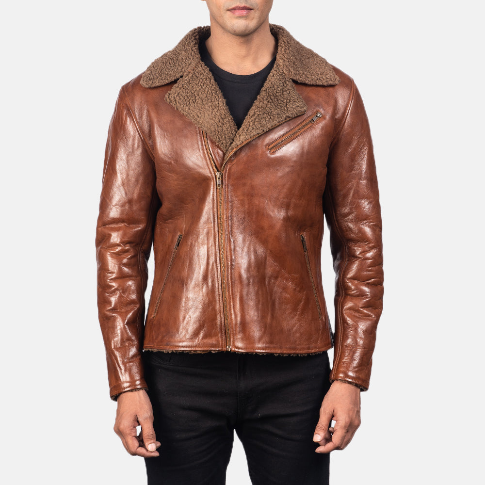 Alberto Shearling  Leather Jacket