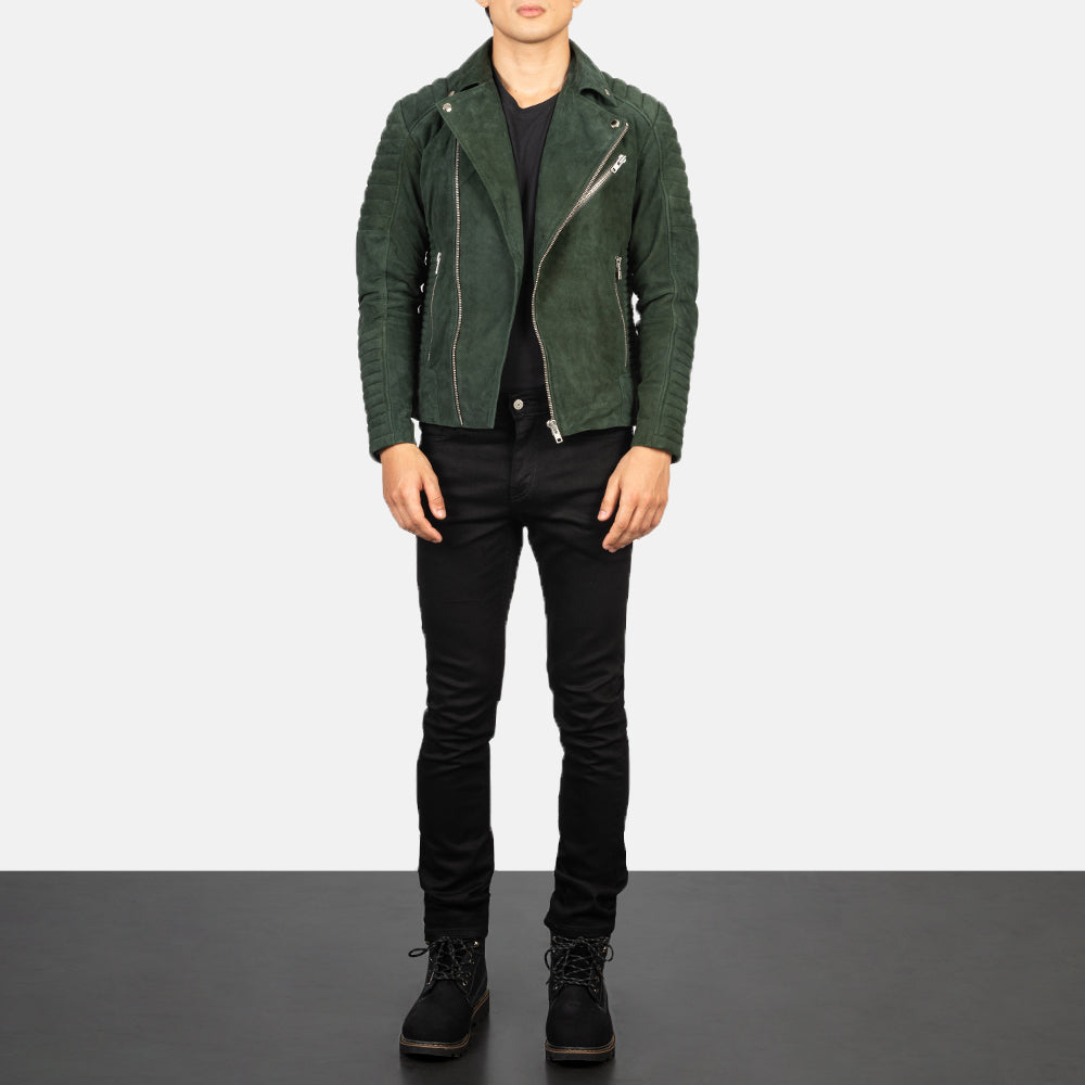 Armand Suede Leather Biker Jacket