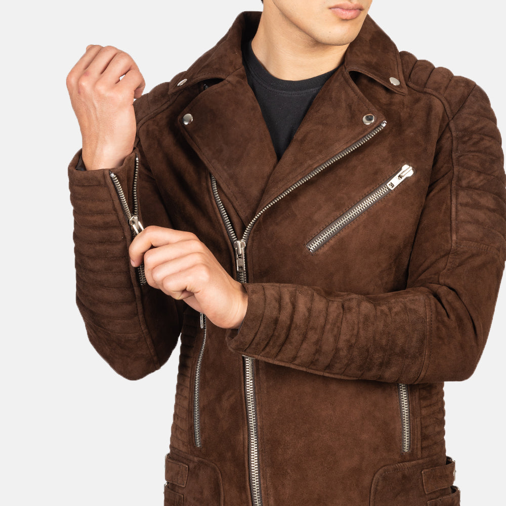 Armand Suede Leather Biker Jacket