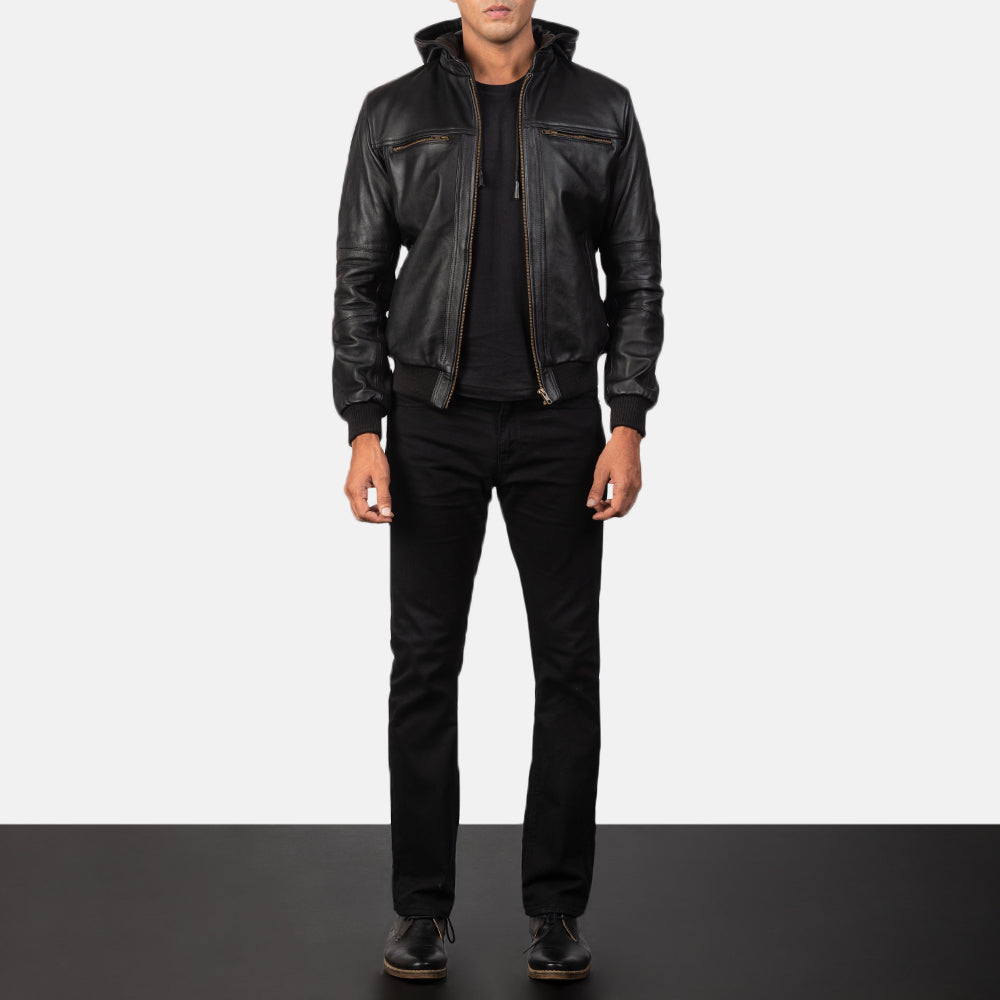 Bouncer Biz Leather Bomber Jacket