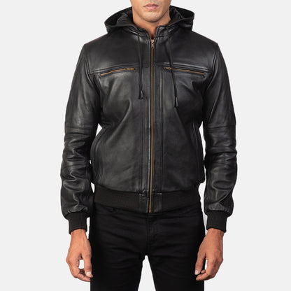 Bouncer Biz Leather Bomber Jacket