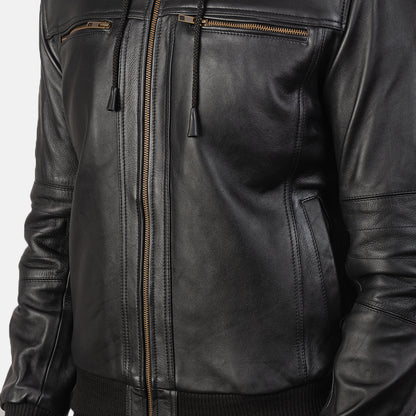 Bouncer Biz Leather Bomber Jacket