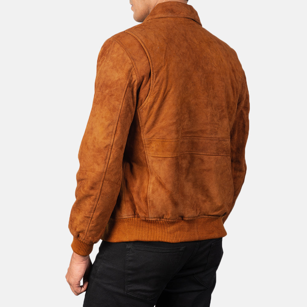 Vanguard Bomber Suede Leather Bomber 2024 Aviator Flight Jacket