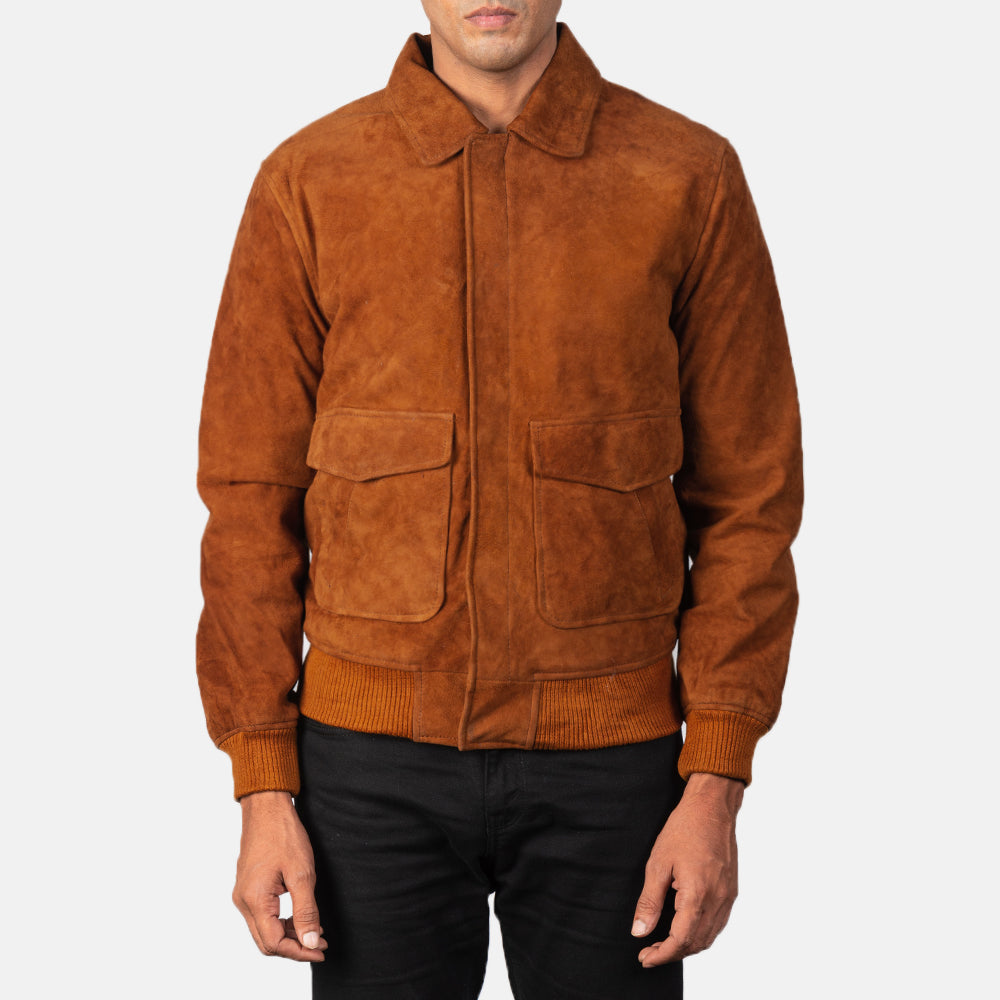 Coffmen A2 Suede Leather Bomber Jacket